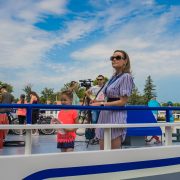 Utasok a Szent Miklós hajó fedélzetén