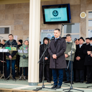 Veigl Gábor vezérigazgató úr beszédet tart az első hajó fogadása ünnepségen Balatonfüreden