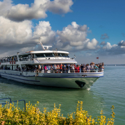 Szent Miklós motoroshajó a Balatonon
