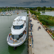 Balatonszemes hajóállomás Szigliget motoros