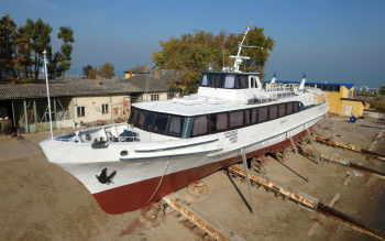 Szántód (ma már Földvár) motoros a sólyán a Siófoki telephelyen