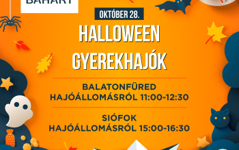 Halloween hajó reklám grafikai kép