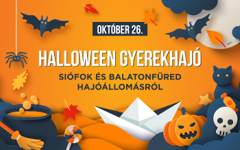 Halloween hajó reklám grafikai kép